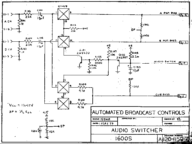 Audio Switch Notes